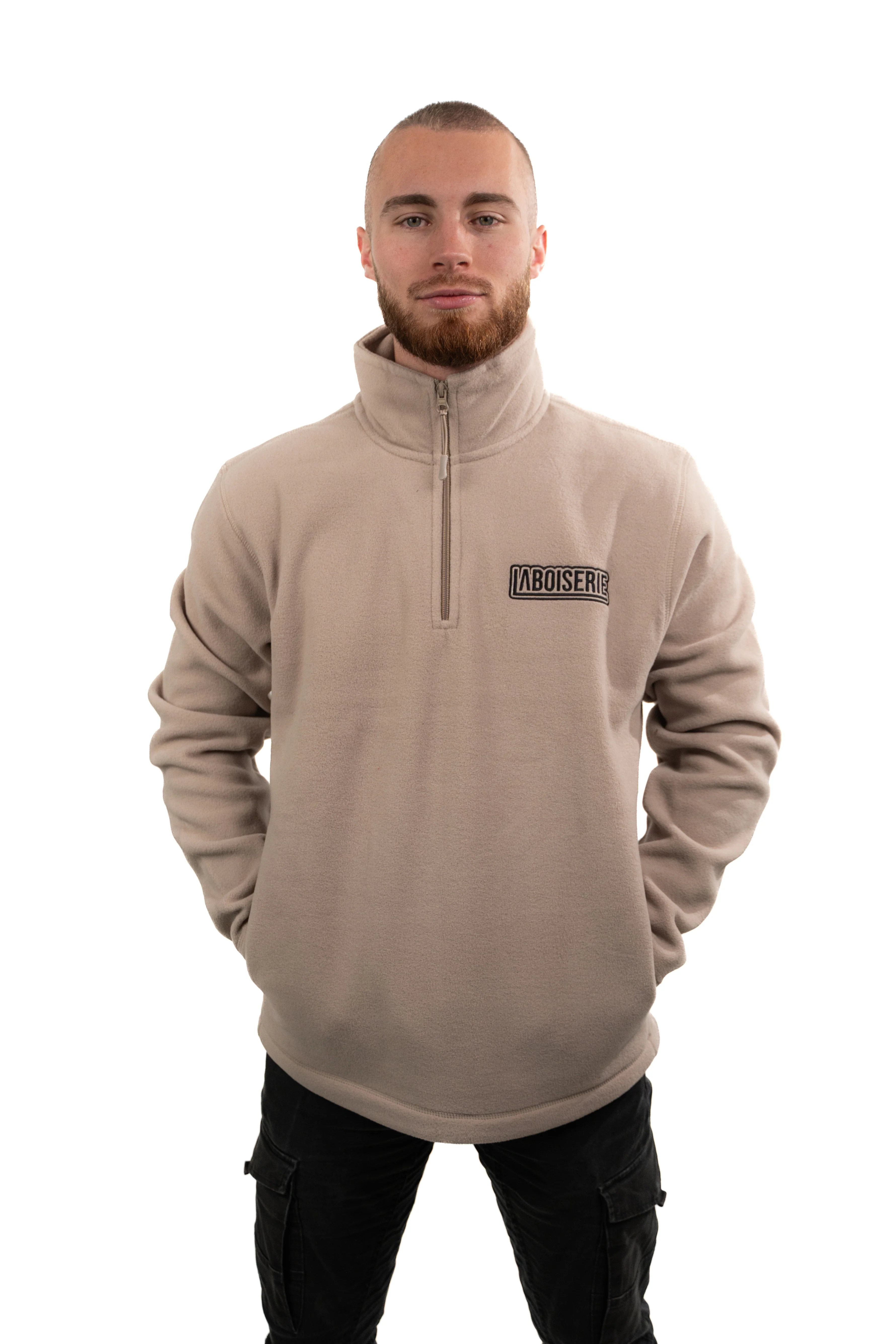 LA POLAIRE BEIGE ZIP COL - Image 3