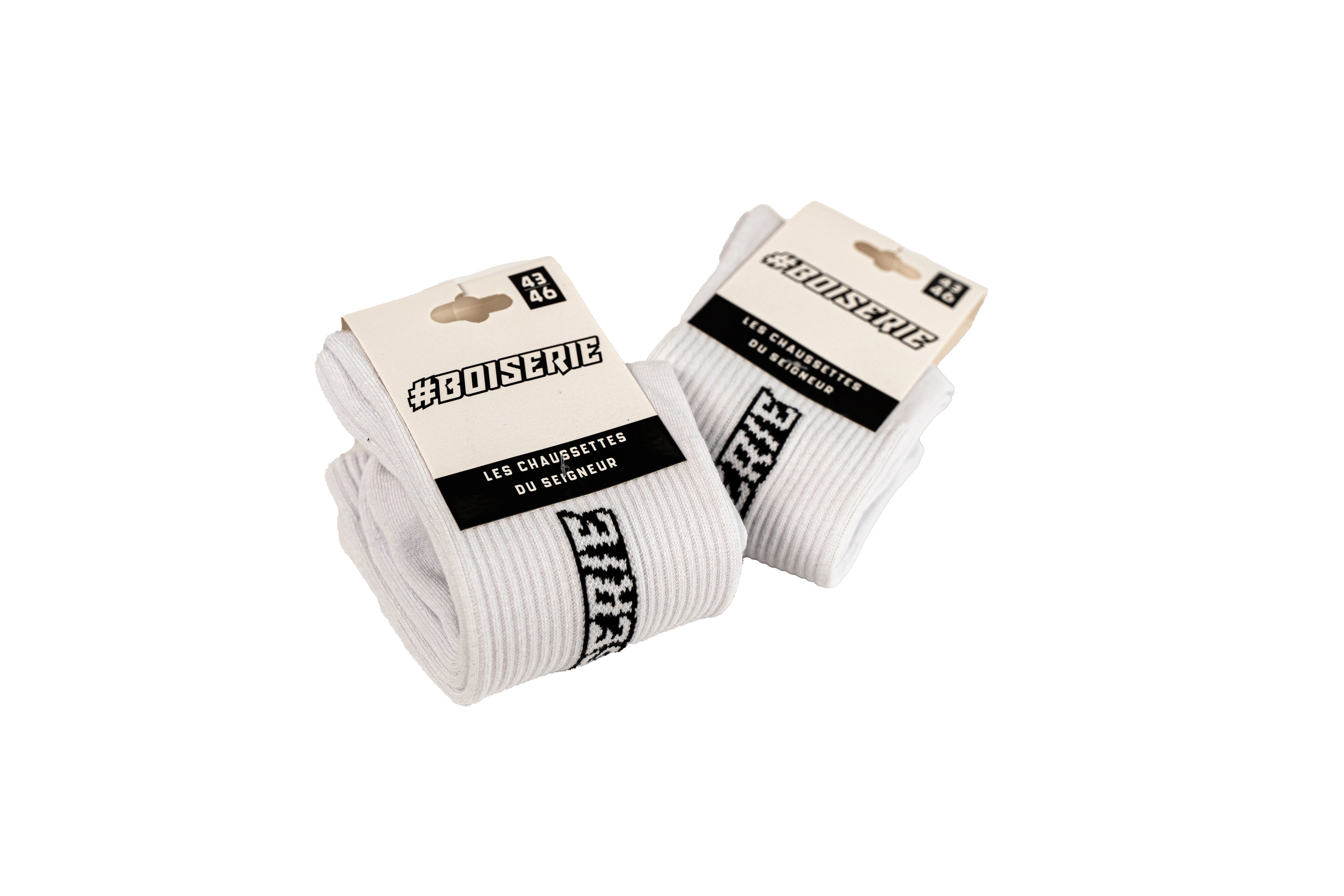 LE LOT DE 2 PAIRES DE CHAUSSETTES BOISERIE BLANCHES